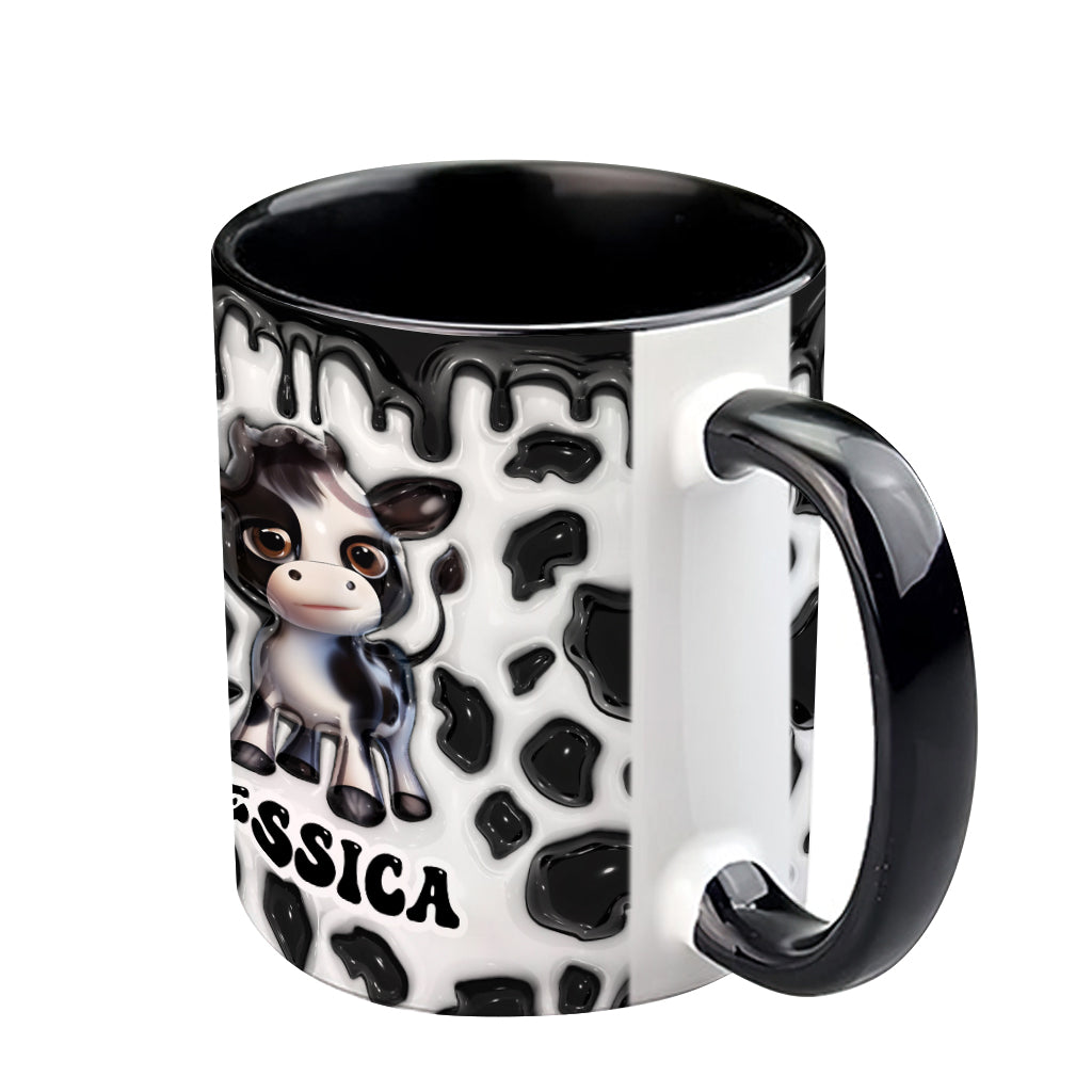 Launisches Babykuh - Personalisierte Tasse mit Kuhmotiv