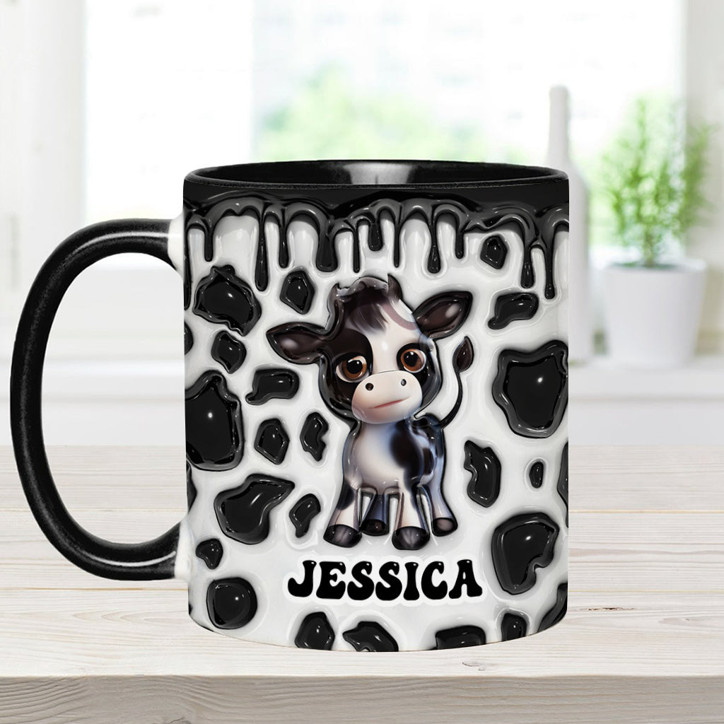 Launisches Babykuh - Personalisierte Tasse mit Kuhmotiv