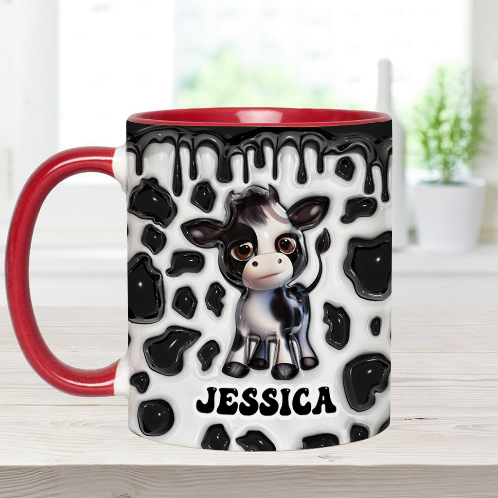 Launisches Babykuh - Personalisierte Tasse mit Kuhmotiv
