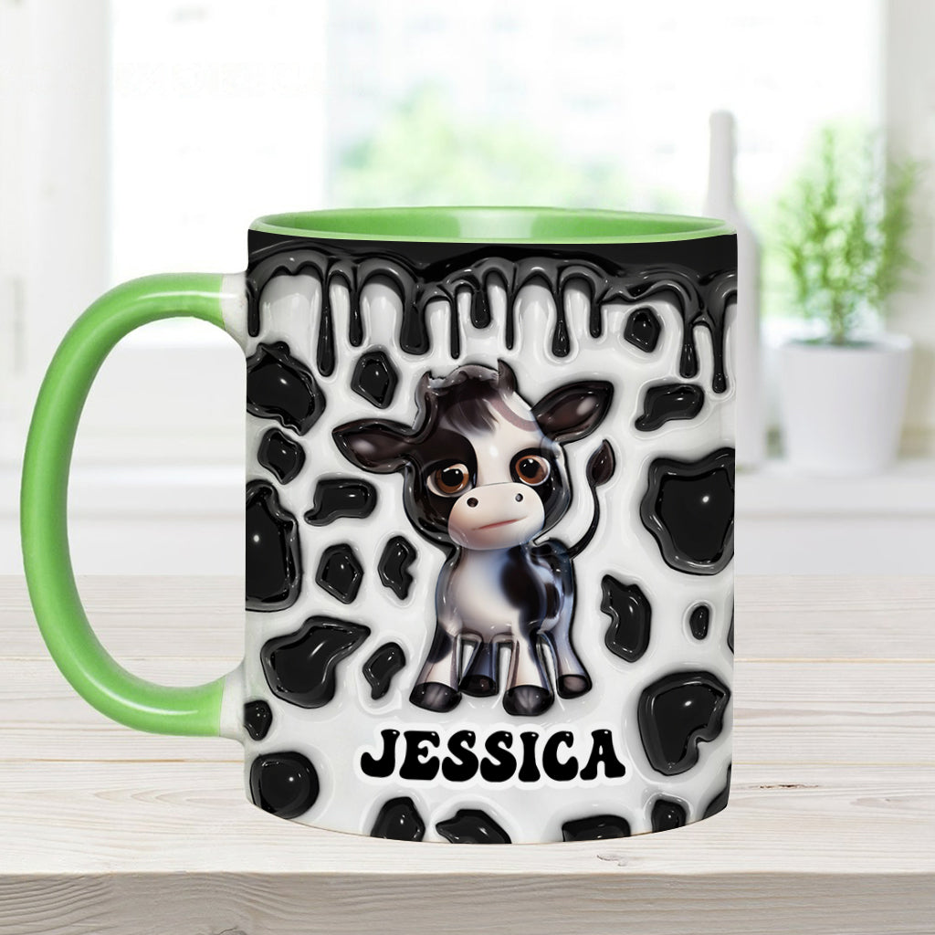 Launisches Babykuh - Personalisierte Tasse mit Kuhmotiv