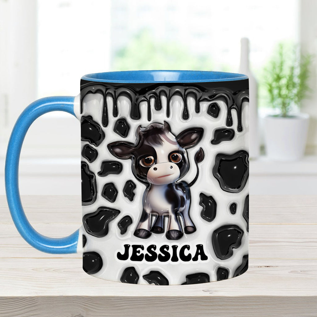 Launisches Babykuh - Personalisierte Tasse mit Kuhmotiv