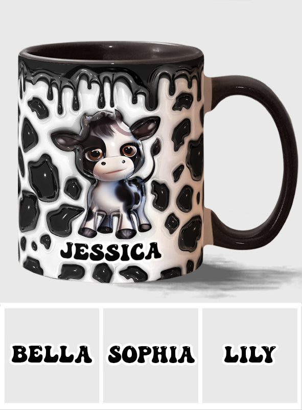 Launisches Babykuh - Personalisierte Tasse mit Kuhmotiv