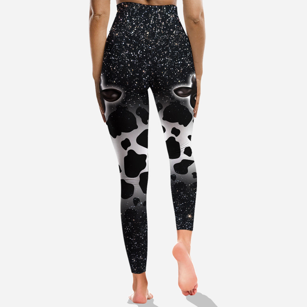 Moody Baby Cow - Personalized Cow Hoodie and Leggings