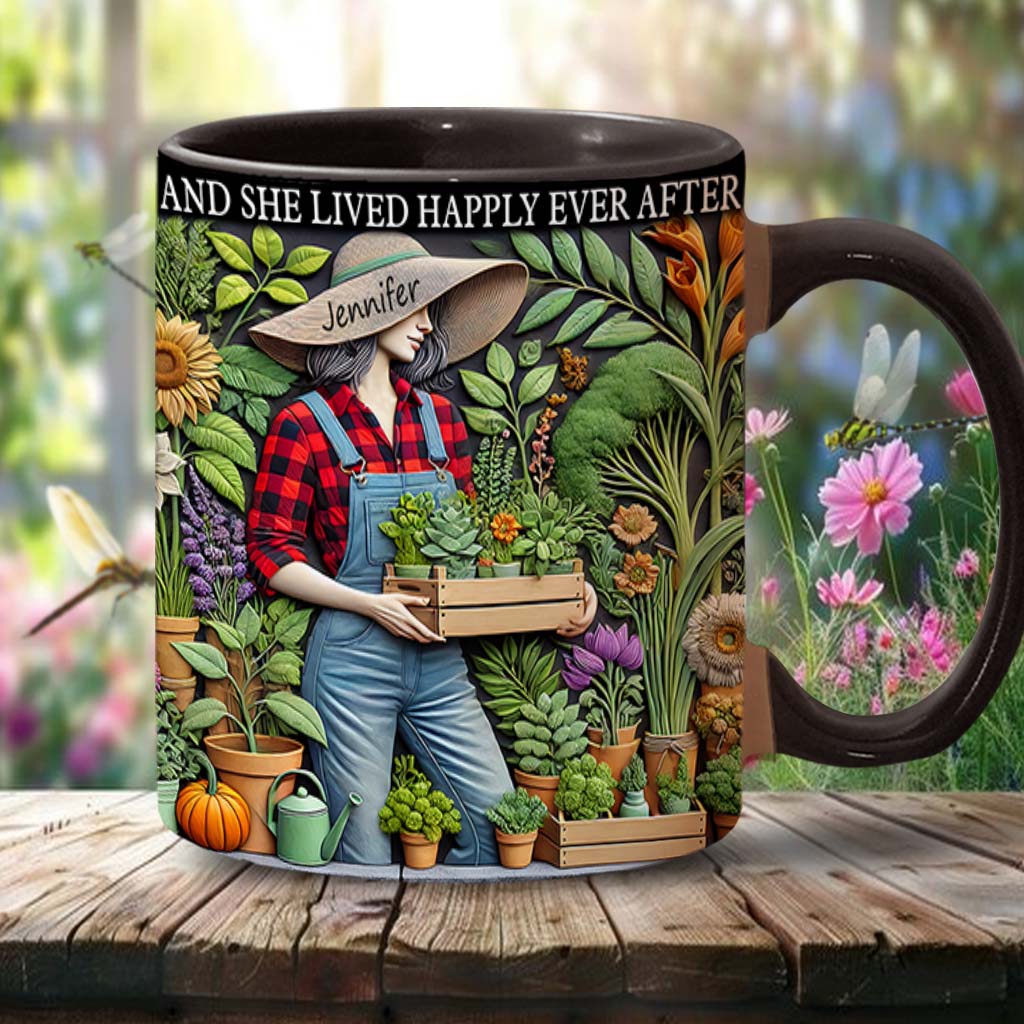Et ils vécurent heureux pour toujours - Mug personnalisé sur le thème du jardinage
