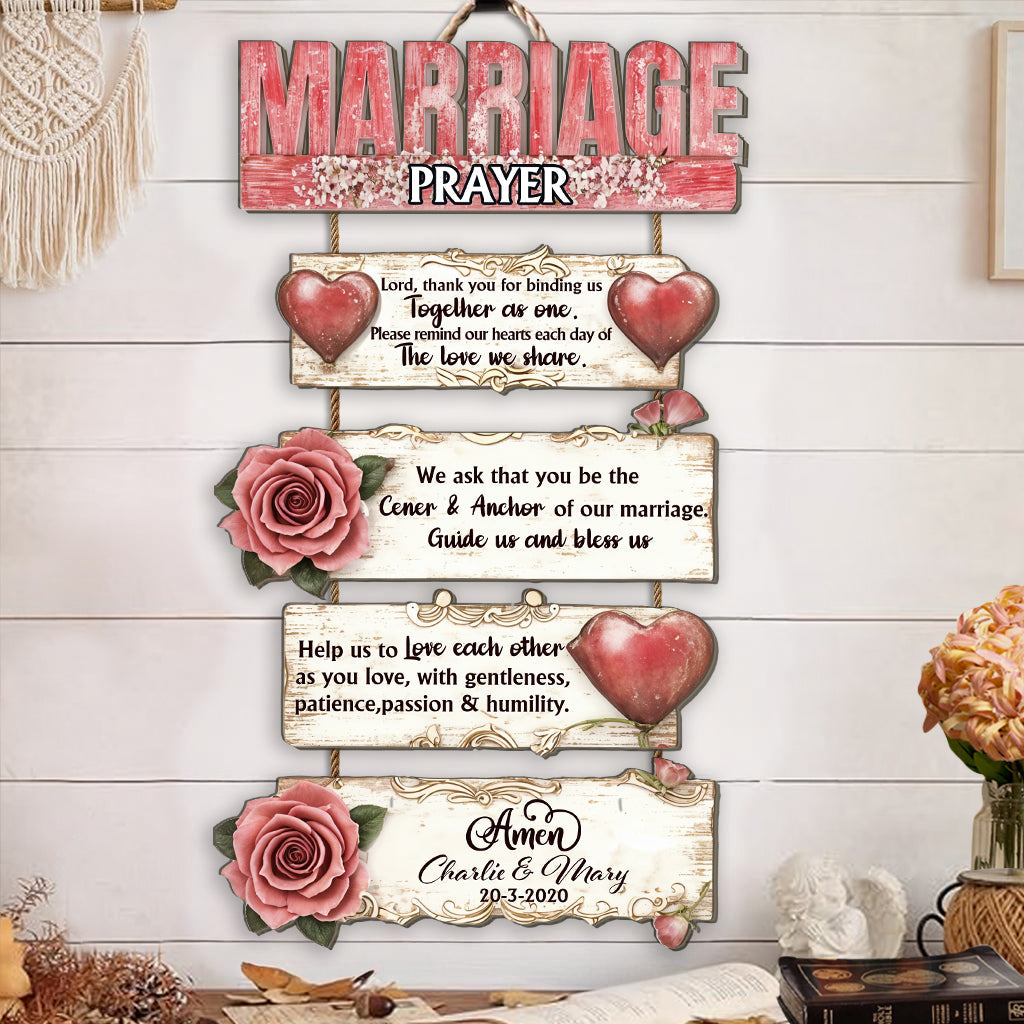 Marriage Prayer - Personalized Couple Pallet Wood Sign
