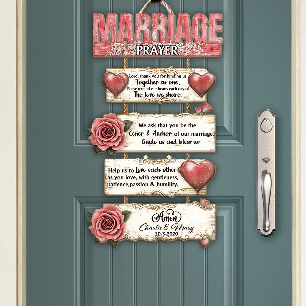 Marriage Prayer - Personalized Couple Pallet Wood Sign