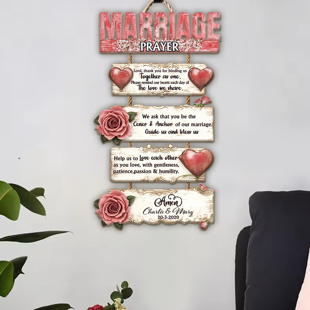 Marriage Prayer - Personalized Couple Pallet Wood Sign