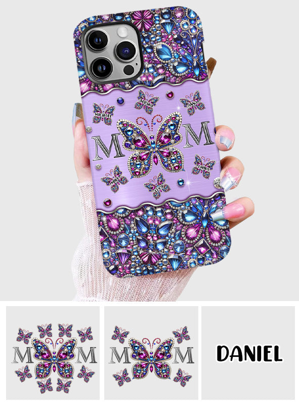 Mom And Children Butterflies - Personalized Mother Full Print Phone Case