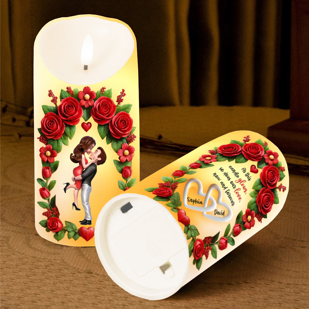 I Love You - Personalized Couple Flameless Candle
