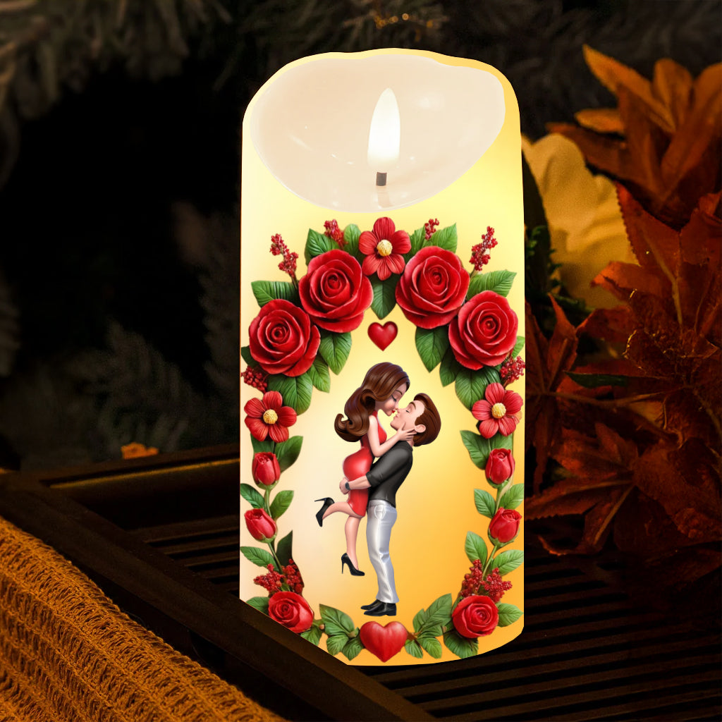 I Love You - Personalized Couple Flameless Candle