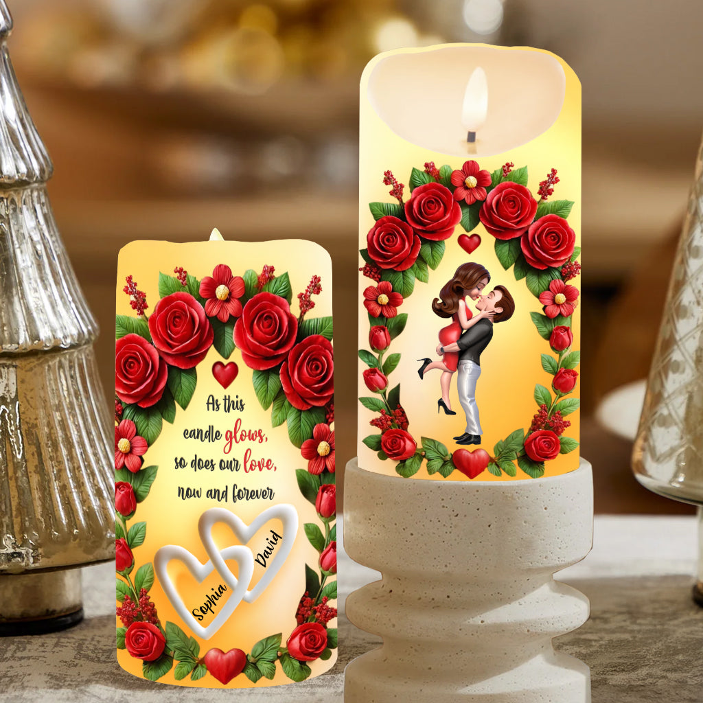 I Love You - Personalized Couple Flameless Candle