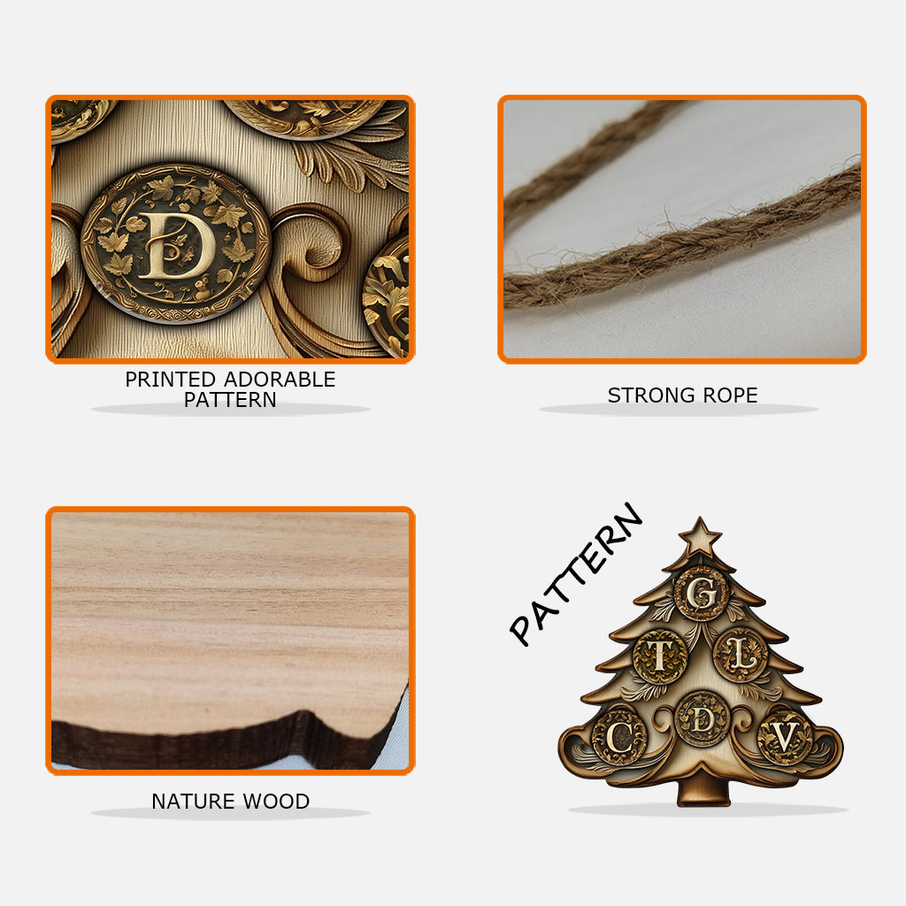 Family Christmas - Personalized Family Custom Shaped Wood Sign