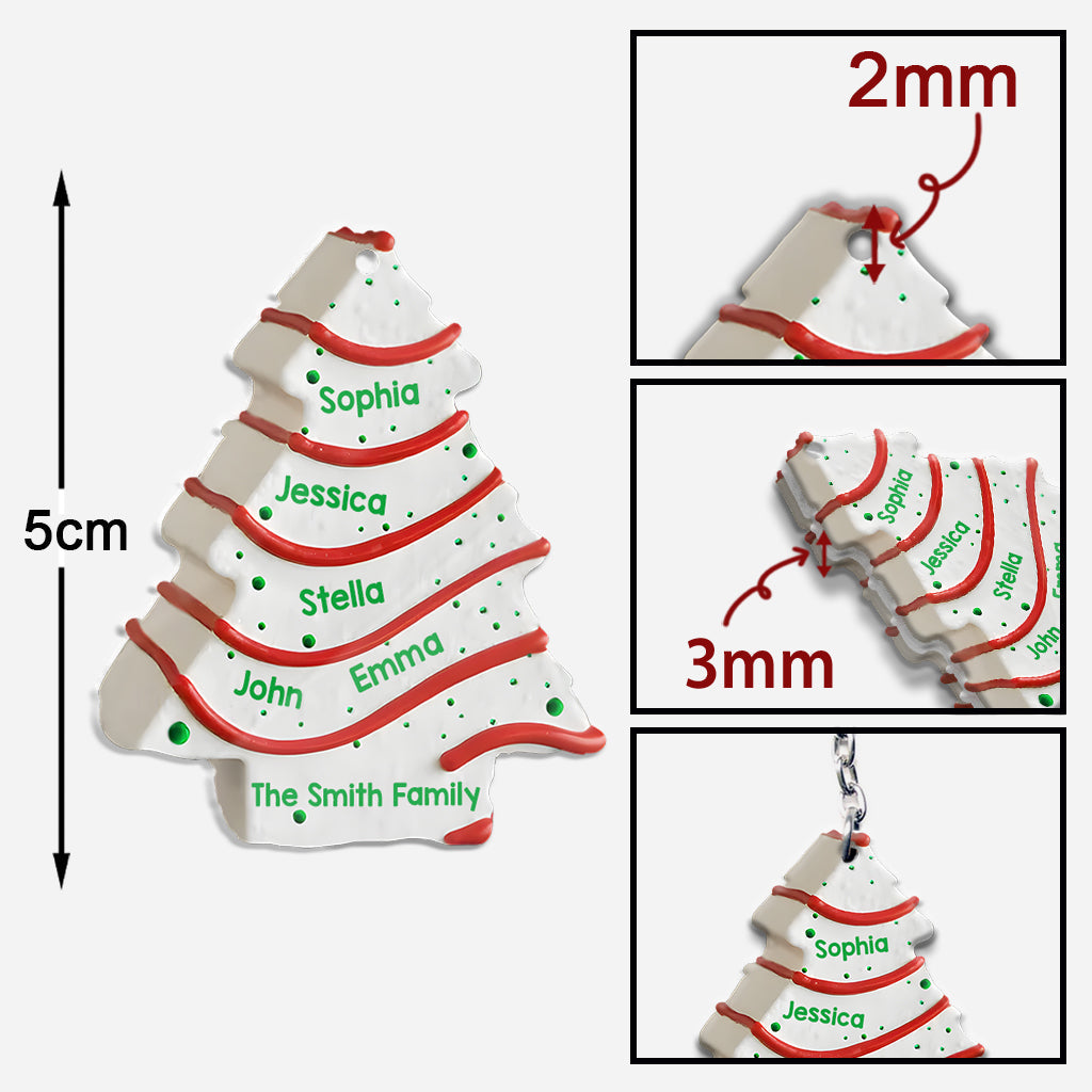 Gâteau de Noël pour la famille, les amis et les collègues - Porte-clés familial personnalisé
