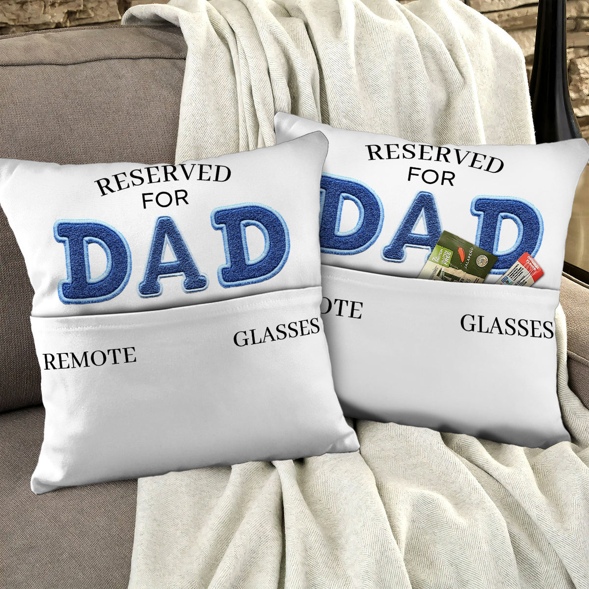 Go Sit Over There - Personalized Father Pocket Pillow