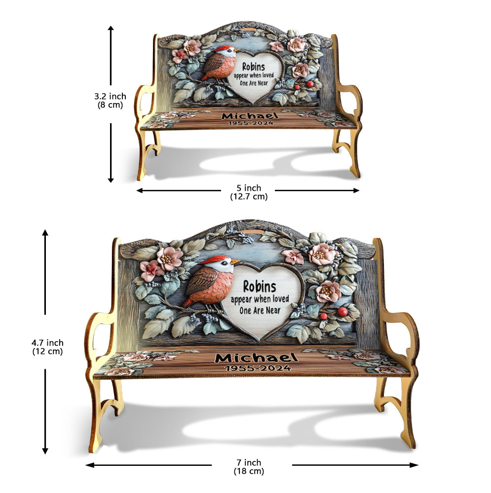 Cardinals Appears When Angel Are Near - Personalized Memorial Wooden Bench