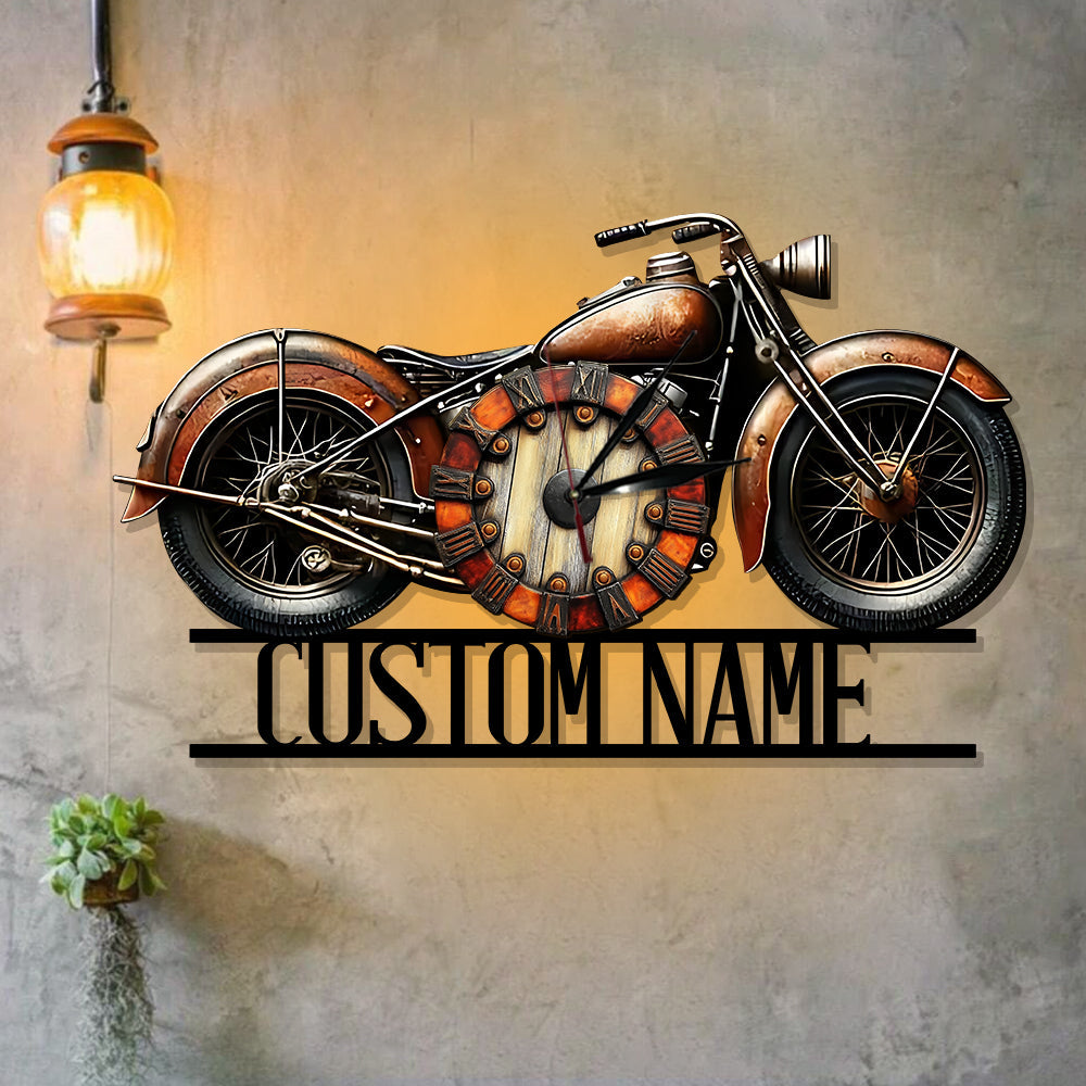 Immer Zeit für eine Fahrt – Personalisierte LED-Wanduhr für Biker