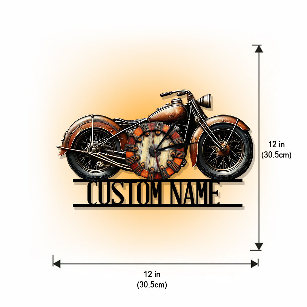 Immer Zeit für eine Fahrt – Personalisierte LED-Wanduhr für Biker