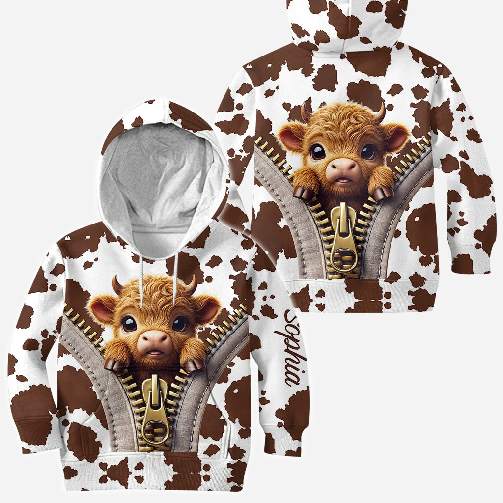 T-shirt personnalisé « Love Highland Cow »