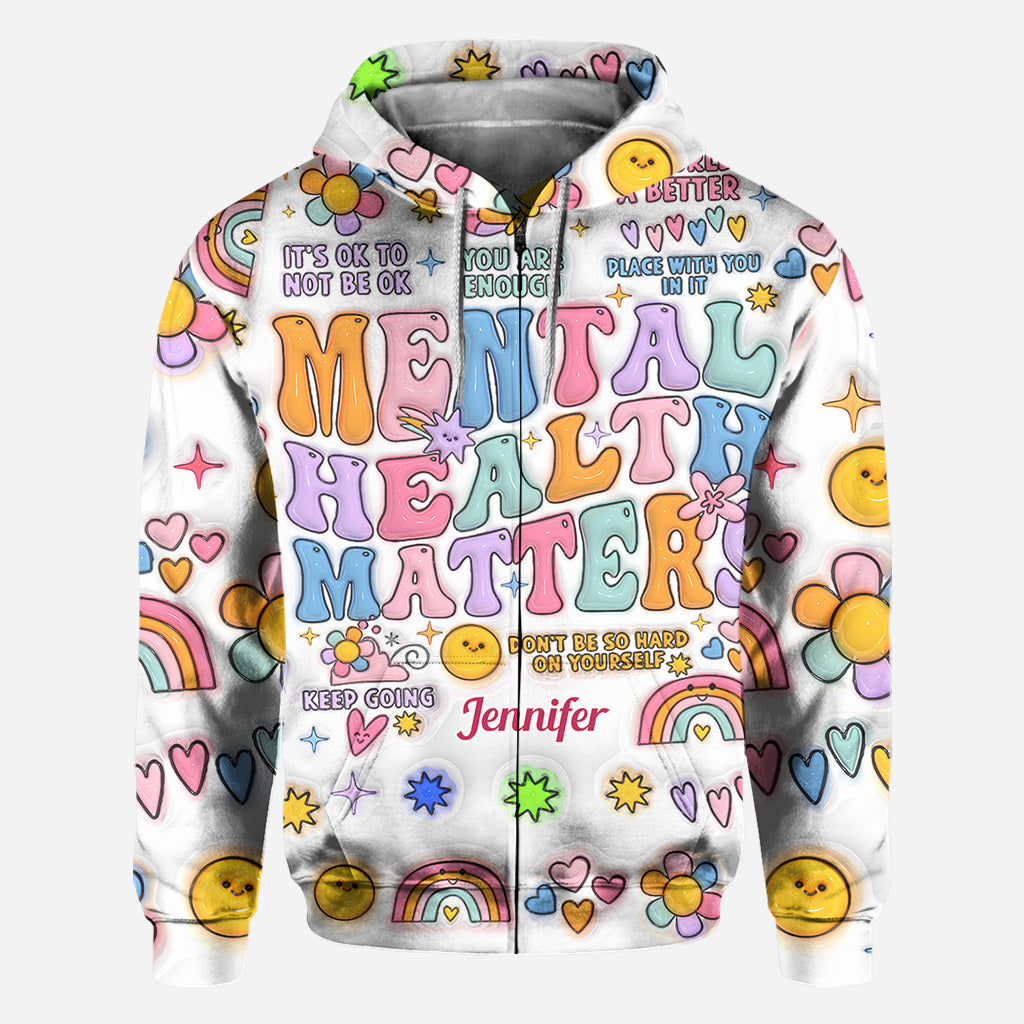 La santé mentale compte - T-shirt personnalisé de sensibilisation à la santé mentale