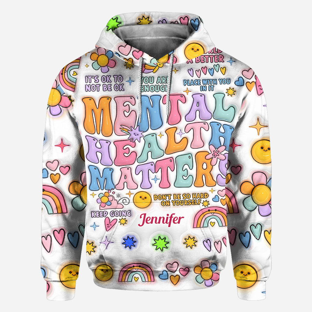 La santé mentale compte - T-shirt personnalisé de sensibilisation à la santé mentale