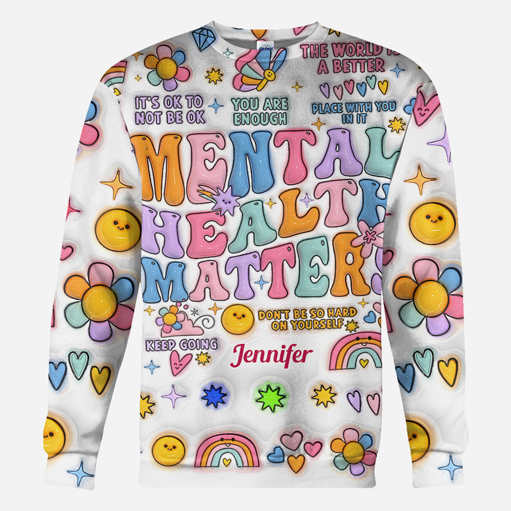 La santé mentale compte - T-shirt personnalisé de sensibilisation à la santé mentale