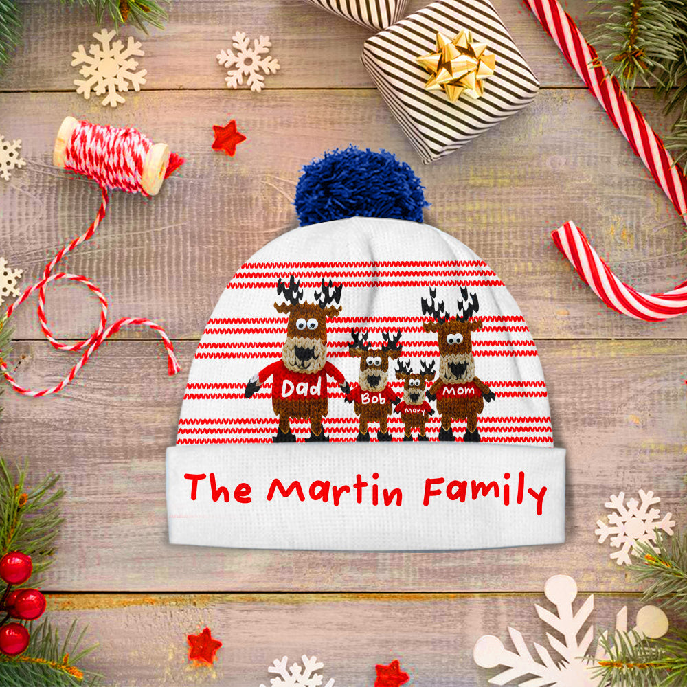 Oh Deer Weihnachten - Personalisierte Familienmütze