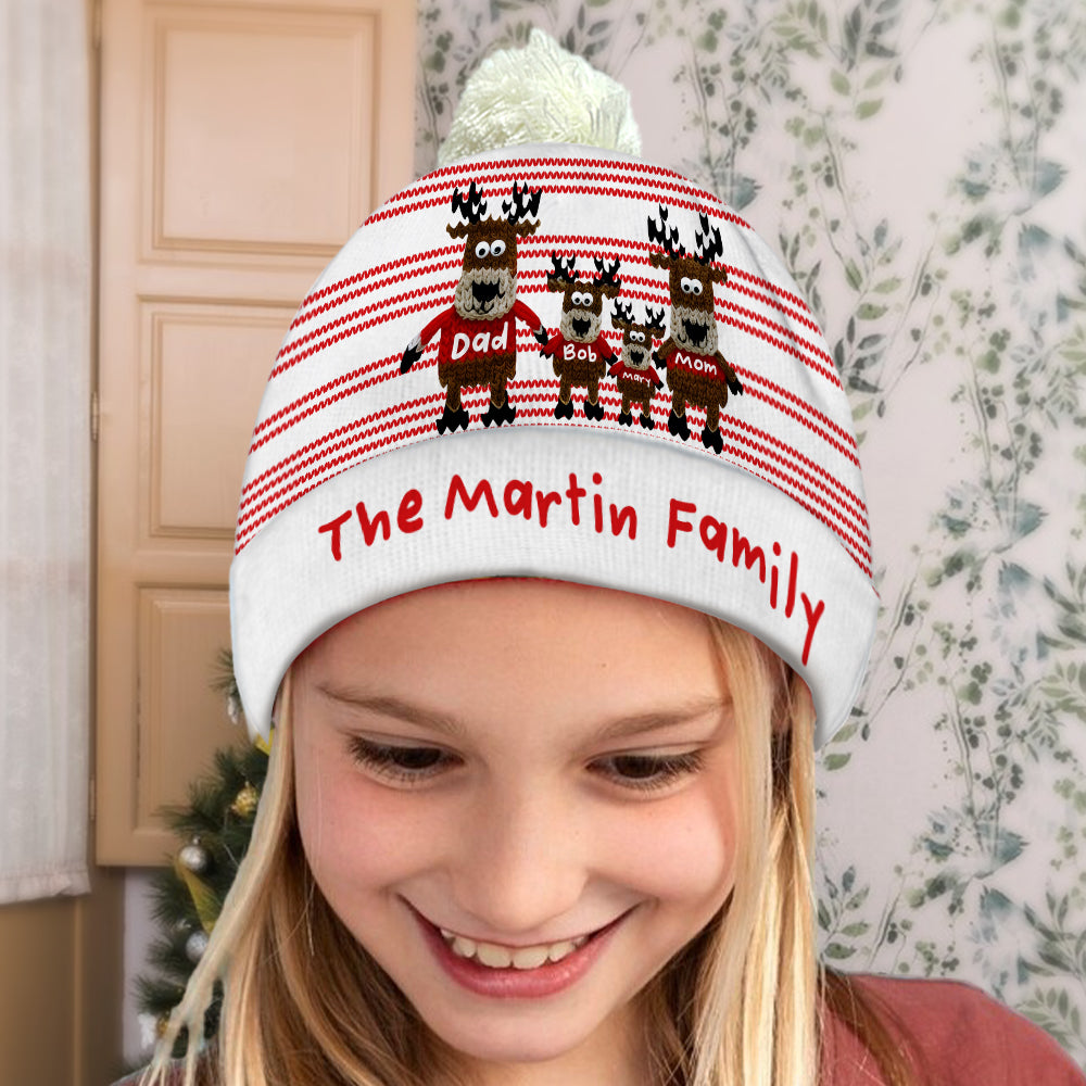 Oh Deer Weihnachten - Personalisierte Familienmütze