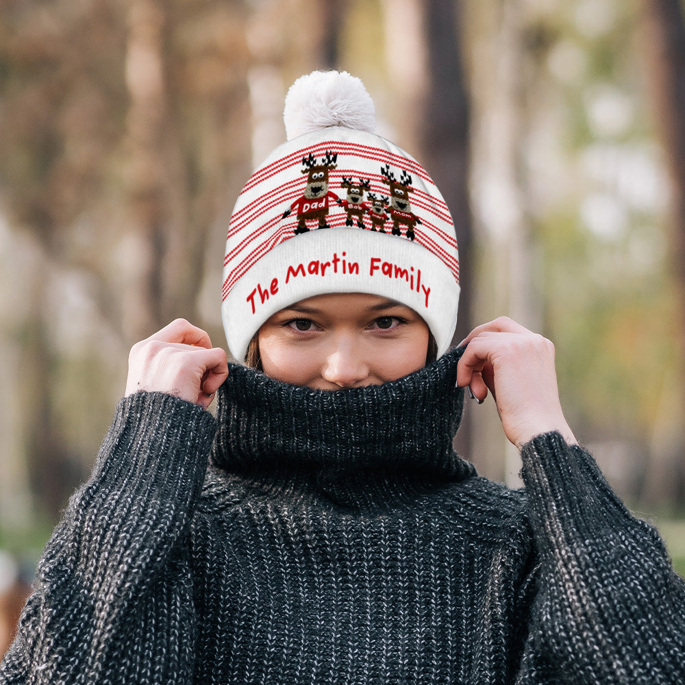 Oh Deer Weihnachten - Personalisierte Familienmütze