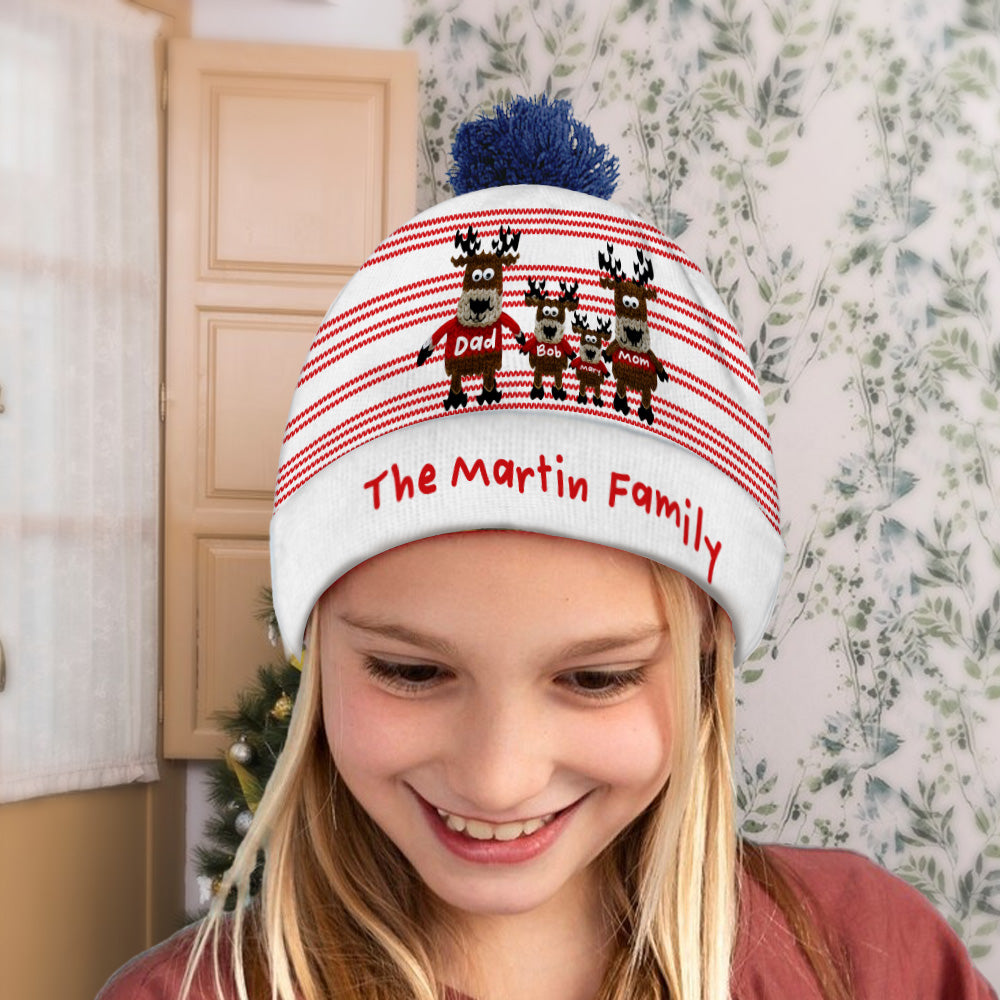 Oh Deer Weihnachten - Personalisierte Familienmütze
