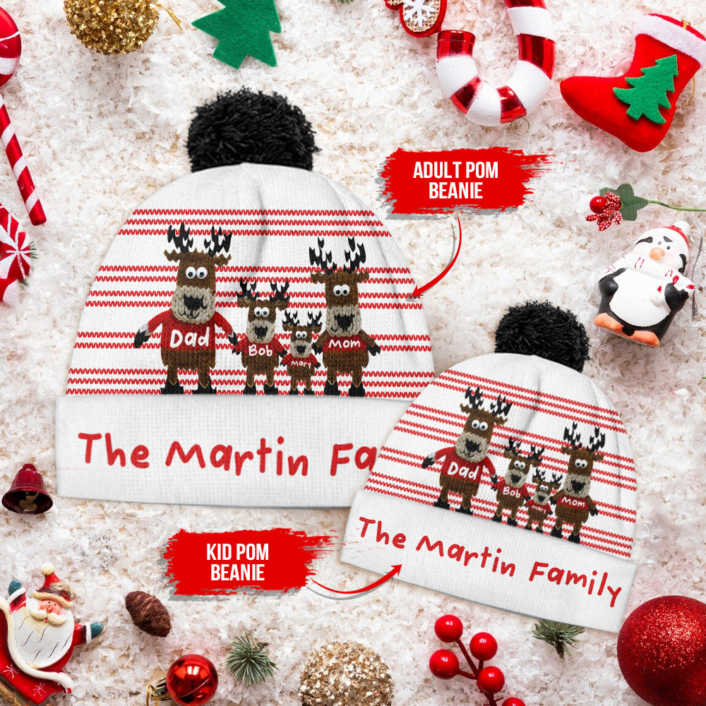 Oh Deer Weihnachten - Personalisierte Familienmütze