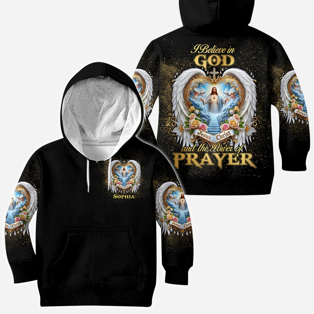 I Believe in God and the Power of Prayer - Personalized Christian All Over Shirt