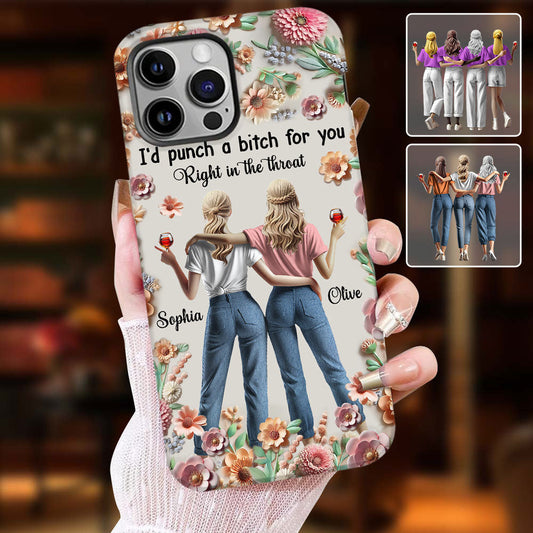 Punch Bitch Besties - Personalized Bestie Full Print Phone Case