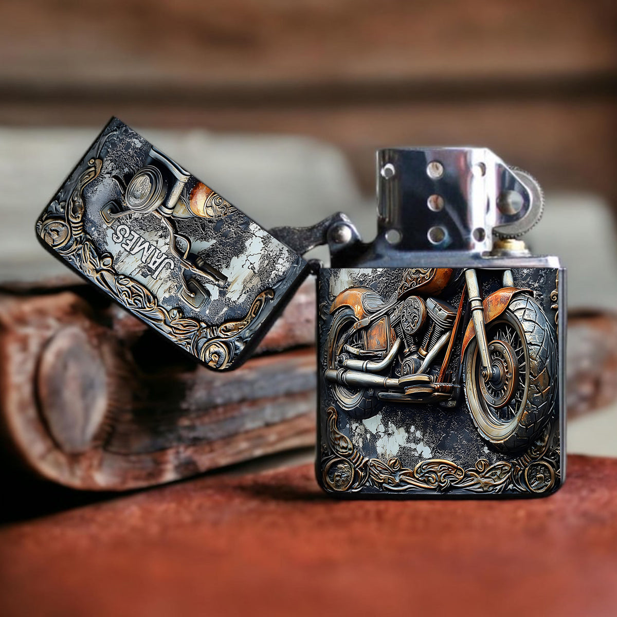 Il est temps de rouler - Briquet de motard personnalisé