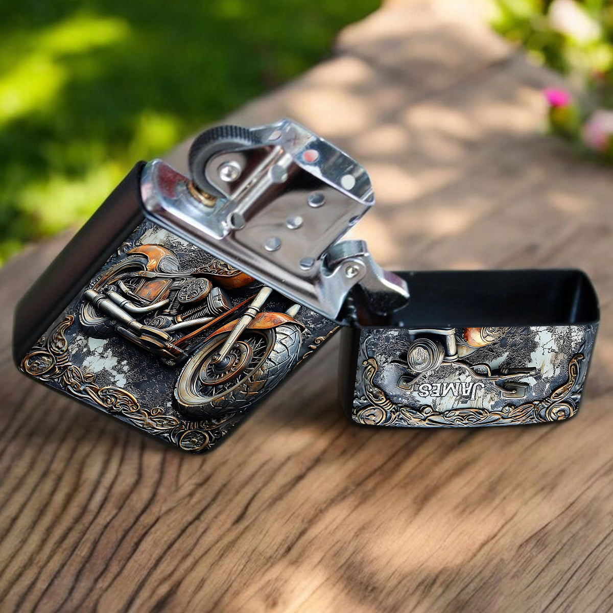 Il est temps de rouler - Briquet de motard personnalisé