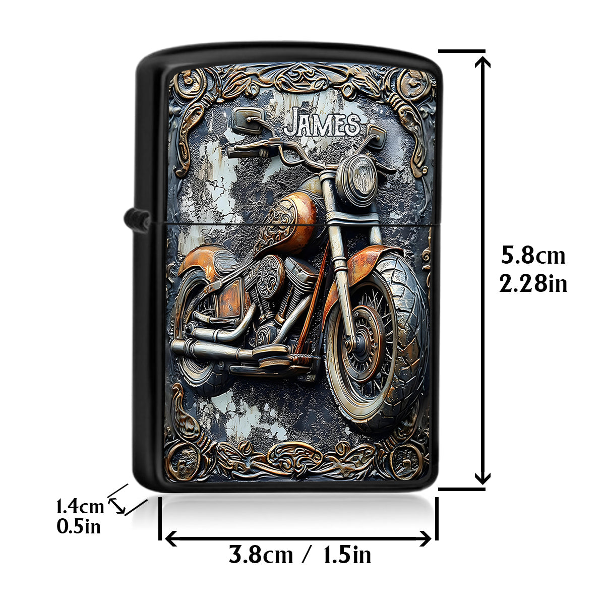 Il est temps de rouler - Briquet de motard personnalisé