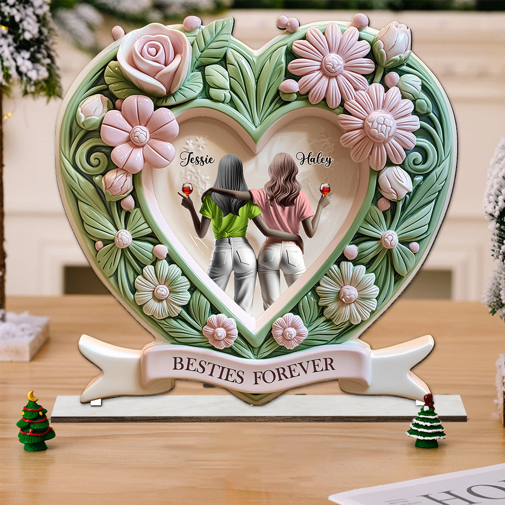 Besties Forever - Personalized Bestie 1 Layered Big Freestanding