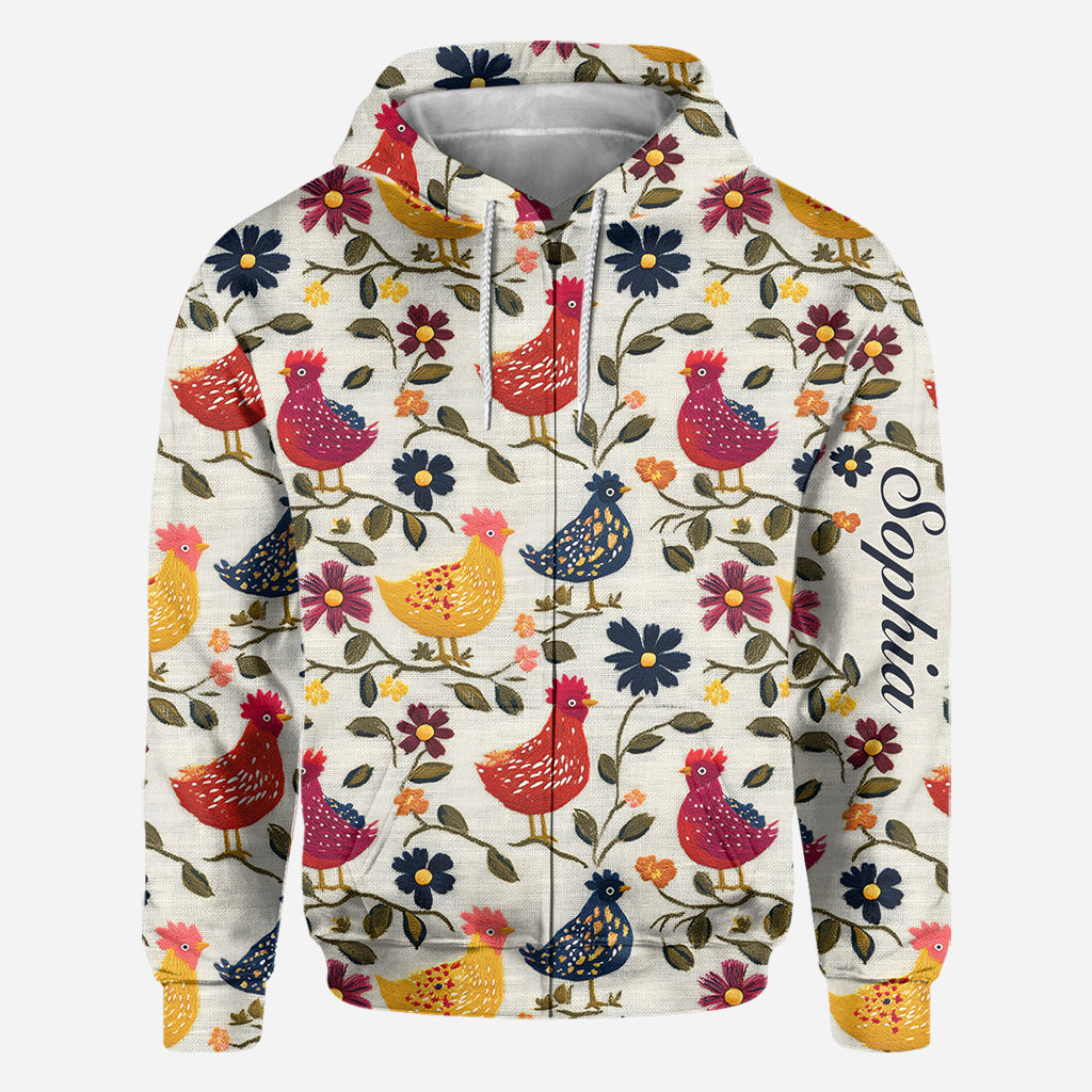 Hühnerliebhaber - Personalisiertes T-Shirt mit Hühnermotiv