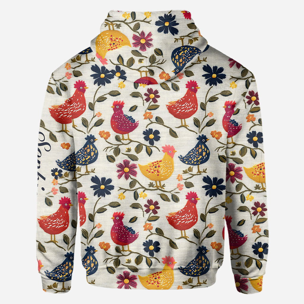 Hühnerliebhaber - Personalisiertes T-Shirt mit Hühnermotiv