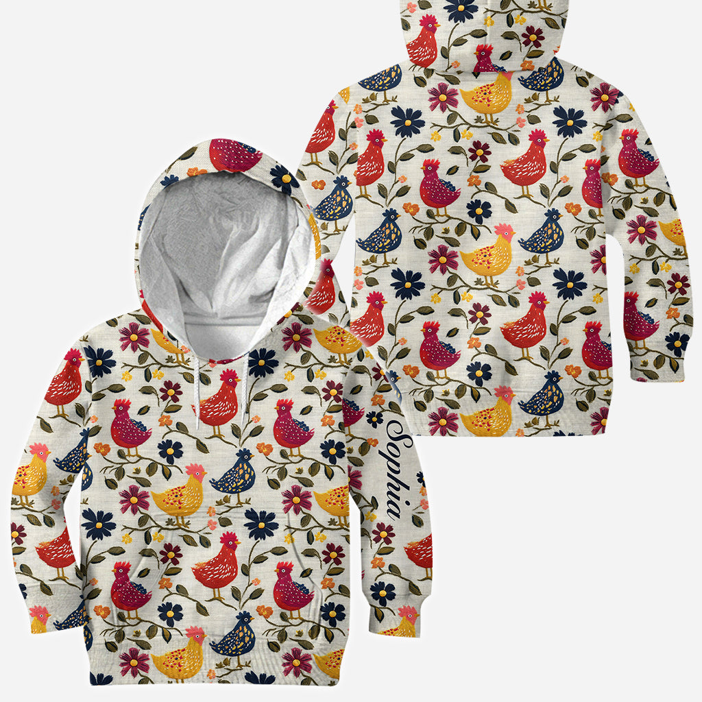 Hühnerliebhaber - Personalisiertes T-Shirt mit Hühnermotiv