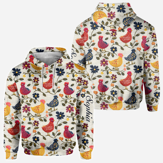 Hühnerliebhaber - Personalisiertes T-Shirt mit Hühnermotiv