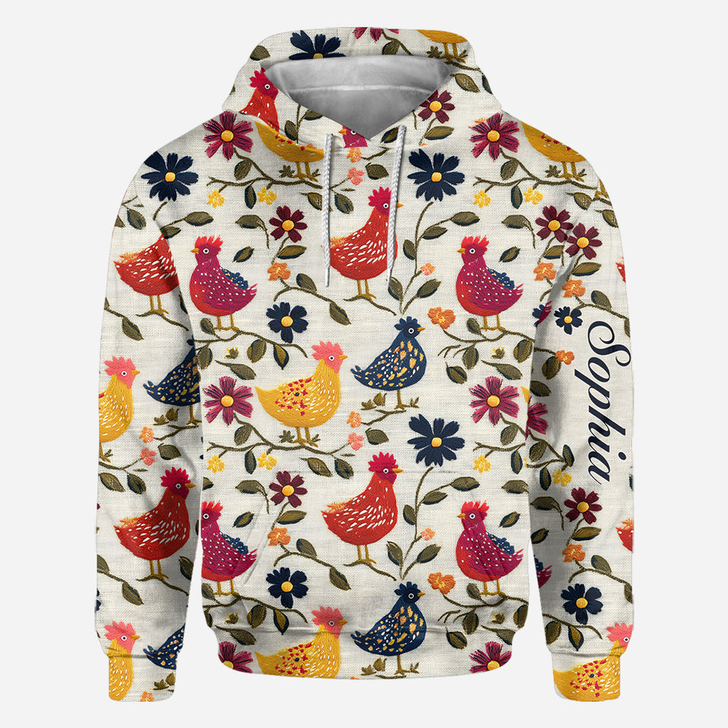 Hühnerliebhaber - Personalisiertes T-Shirt mit Hühnermotiv