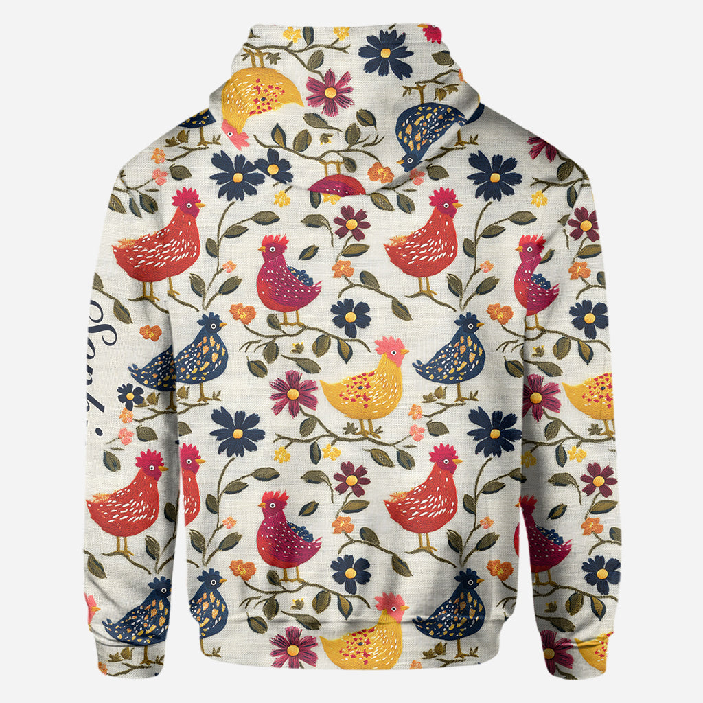Hühnerliebhaber - Personalisiertes T-Shirt mit Hühnermotiv