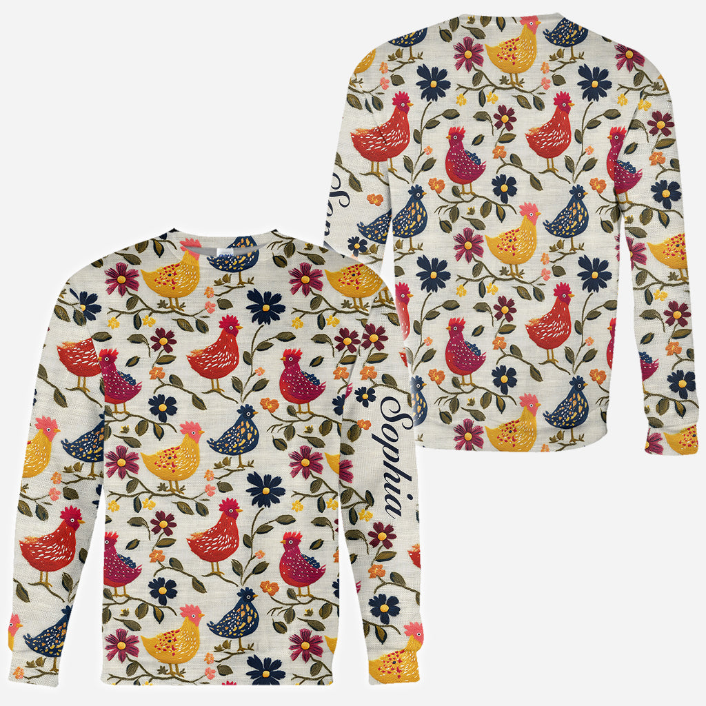 Hühnerliebhaber - Personalisiertes T-Shirt mit Hühnermotiv