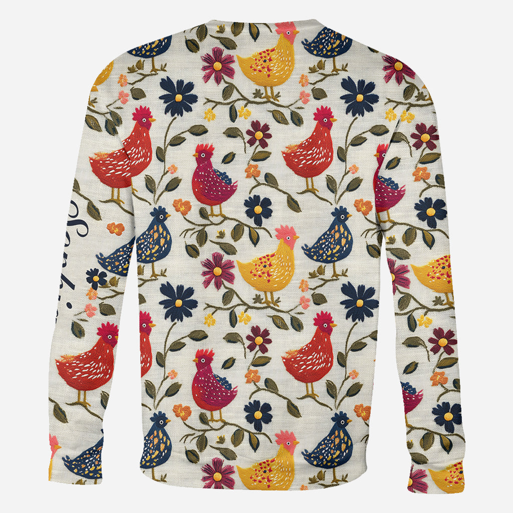 Hühnerliebhaber - Personalisiertes T-Shirt mit Hühnermotiv
