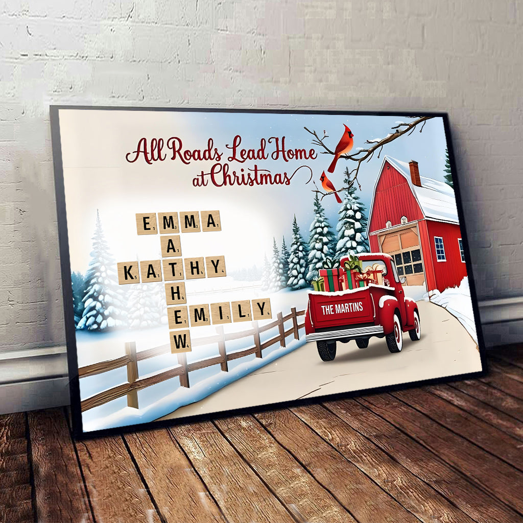 It's The Most Wonderful Time Crossword - Personalized Family Canvas And Poster