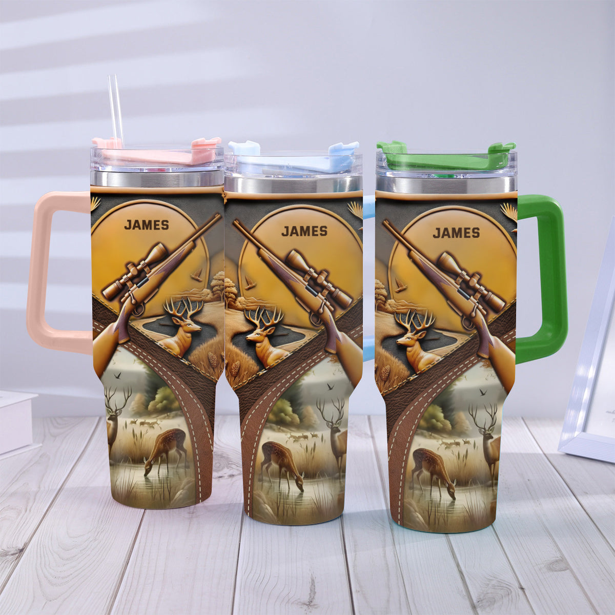 Liebe zur Jagd – Personalisierter Jagdbecher mit Henkel