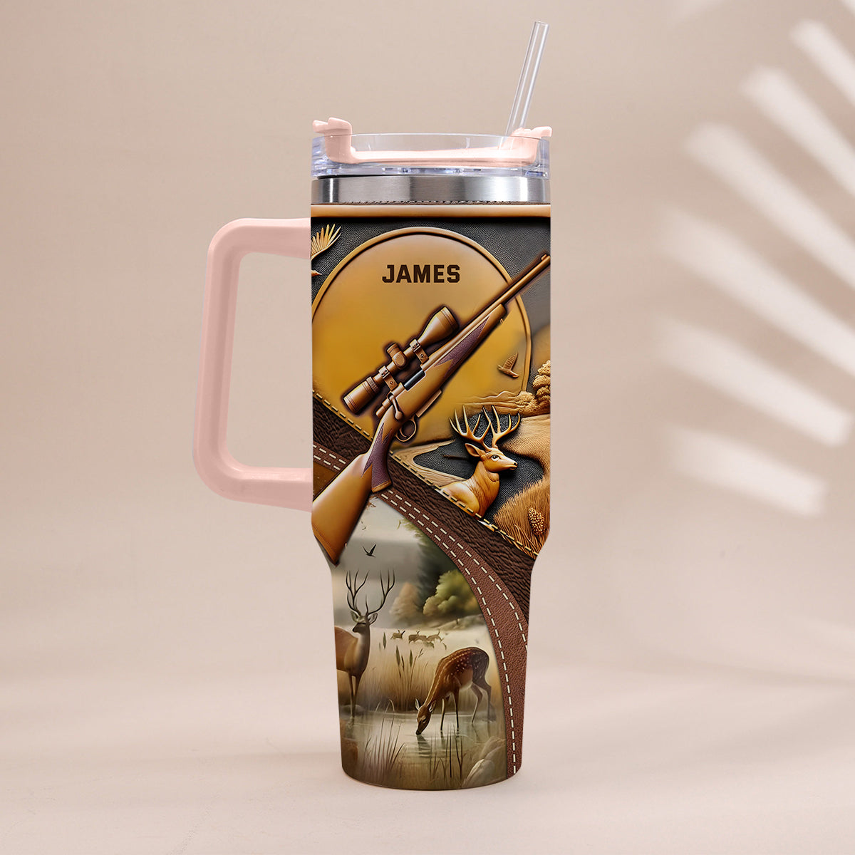 Liebe zur Jagd – Personalisierter Jagdbecher mit Henkel
