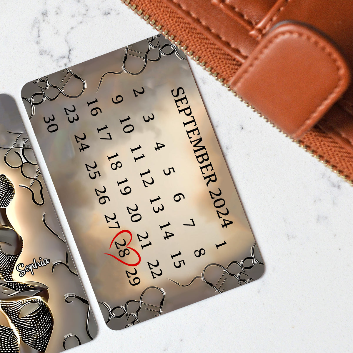 Carte personnalisée pour portefeuille afro-américain « C'est toi et moi »
