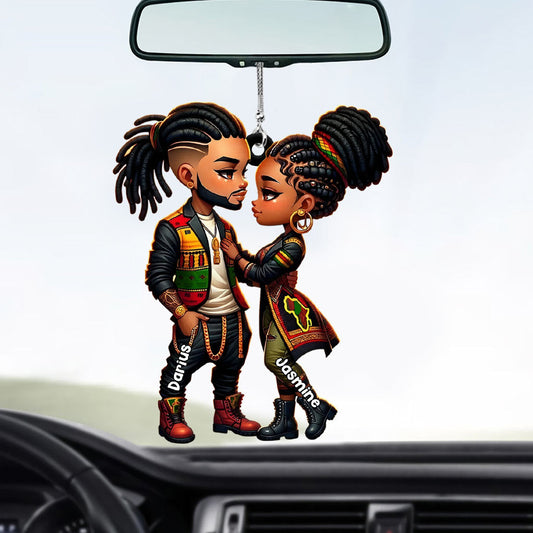 You Are My King & I Am Your Queen - Personalized African American Car Ornament