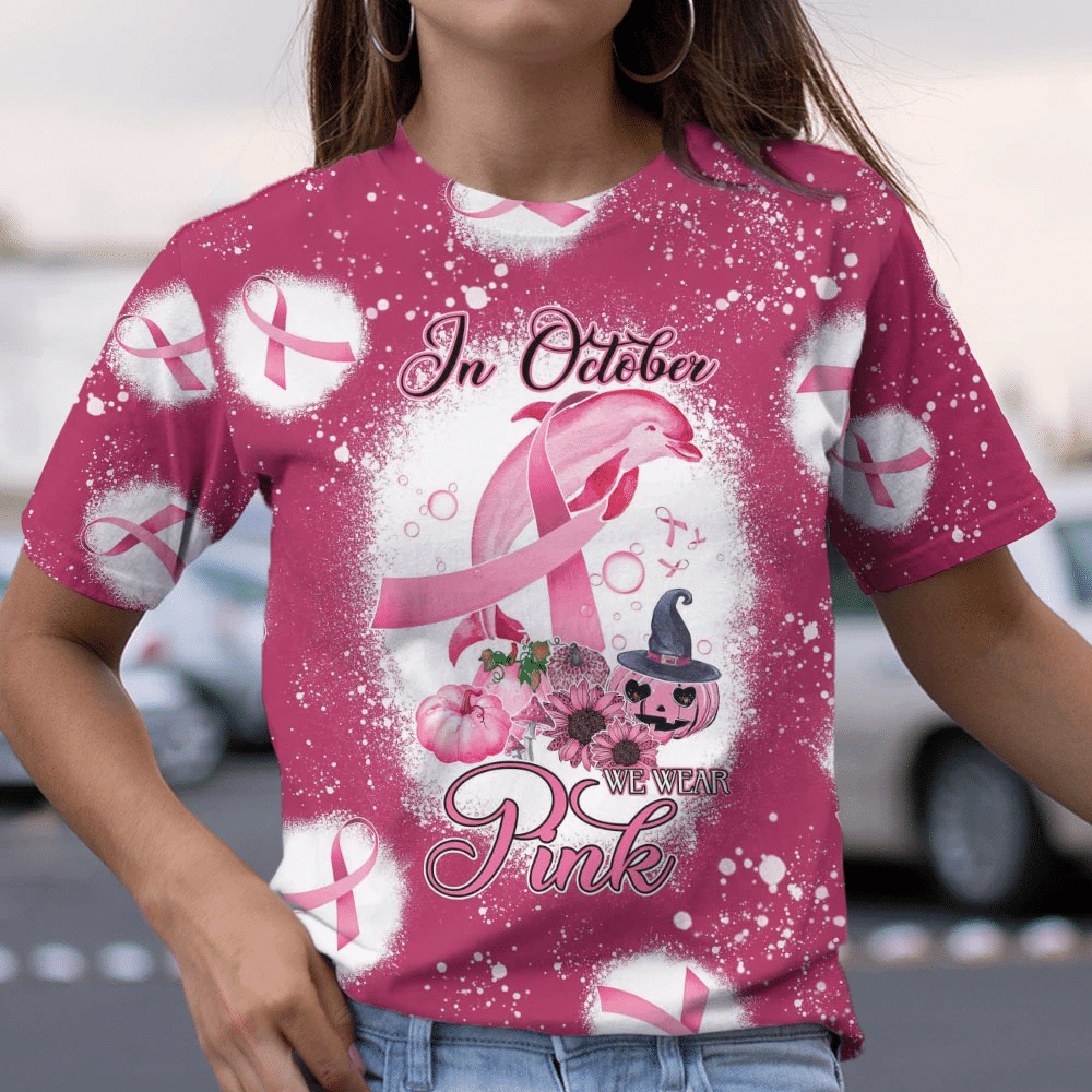 En octobre, on porte du rose - T-shirt et sweat à capuche pour la sensibilisation au cancer du sein 0822